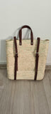 Moroccan Straw Backpack Basket Themorner