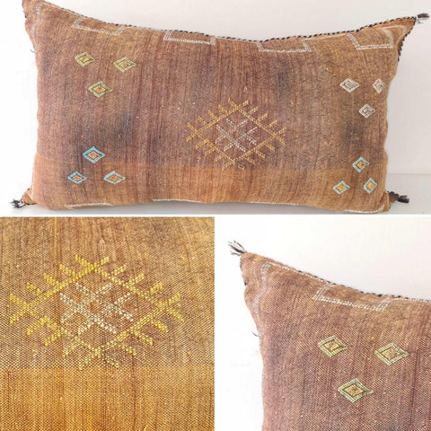Brown XL Moroccan sabra Cactus Pillow cover Themorner