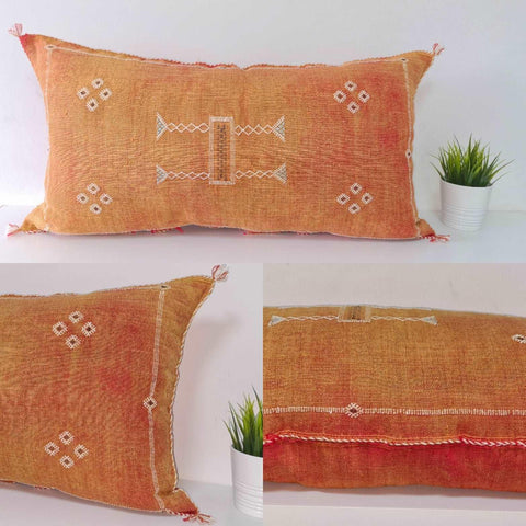 Soft Orange  XL Moroccan sabra Cactus Pillow cover Themorner