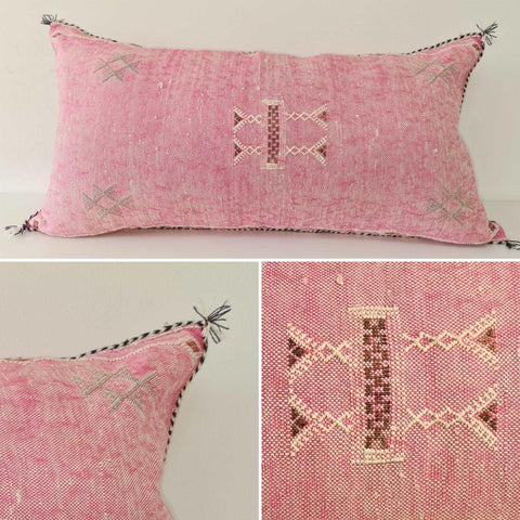 Pink XL Moroccan sabra Cactus Pillow cover Themorner