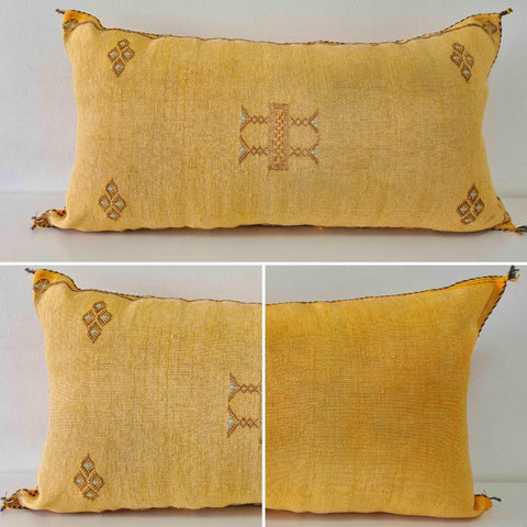 Yellow XL Moroccan sabra Cactus Pillow cover Themorner