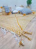 vintage berber zanafi carpet - Yellow Themorner