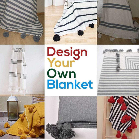 Design your own Moroccan Pom pom Blanket Themorner