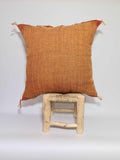 Vintage soft Orange Moroccan sabra Cactus Pillow cover , handmade berber Moroccan Bohemian cactus cushion cover TheMorner