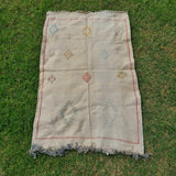 Gray Sabra Rug 2.95x4,65 ft Moroccan Cactus Silk Rug Moroccan rug / Bohemian Rug Moroccan Style Carpet TheMorner