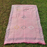 Pink Sabra Rug 3.11x4,92 ft Moroccan Cactus Silk Rug Moroccan rug / Bohemian Rug Moroccan Style Carpet TheMorner