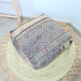 unique Vintage Moroccan Floor Pouf 20%OFF || Vintage berber Moroccan wool Pouf || Footstool unfilled TheMorner