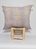 Vintage soft purple Moroccan sabra Cactus Pillow cover , handmade berber Moroccan Bohemian cactus cushion cover TheMorner
