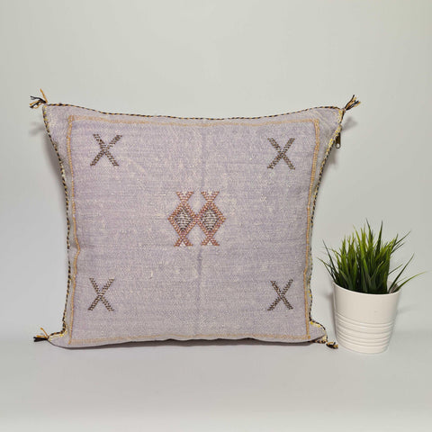 Light  purple cactus sabra cushion cover for your living room , bohemian handmade berber Moroccan Bohemian cactus pillow cover TheMorner