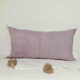 Large Soft Purple Moroccan sabra Cactus Pillow cover , handmade Large Lumbar berber Moroccan Boho cactus cushion cover 37X20 TheMorner