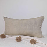Large Soft grey  Moroccan sabra Cactus Pillow cover , handmade Large Lumbar berber Moroccan Boho cactus cushion cover 37X20 TheMorner