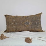 Large Soft brown Moroccan sabra Cactus Pillow cover , handmade Large Lumbar berber Moroccan Boho cactus cushion cover 37X20 TheMorner
