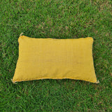 Yellow Moroccan Lumbar Sabra Cushion Cover , Cactus Silk Pillow Throw TheMorner