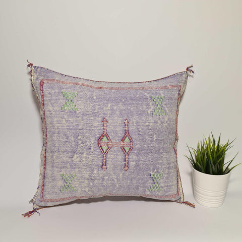 Soft purple sabra Cactus Pillow cover  , handmade berber Moroccan Bohemian cactus cushion cover TheMorner