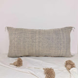 Large Soft Grey Moroccan sabra Cactus Pillow cover , handmade Large Lumbar berber Moroccan Boho cactus cushion cover 37X20 TheMorner