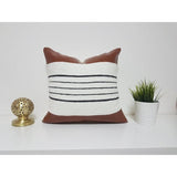 Modern cotton and faux leather Pillow Cover Themorner
